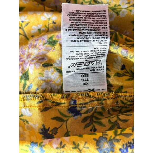 Old Navy Women's Yellow Floral Long Sleeve Lightweight Top - Picture 8 of 8